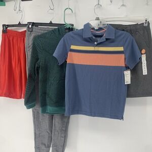 Lot Of 5 New Boys Size 8 Small Medium Hoodie, Shirt, Shorts, Fleece Joggers